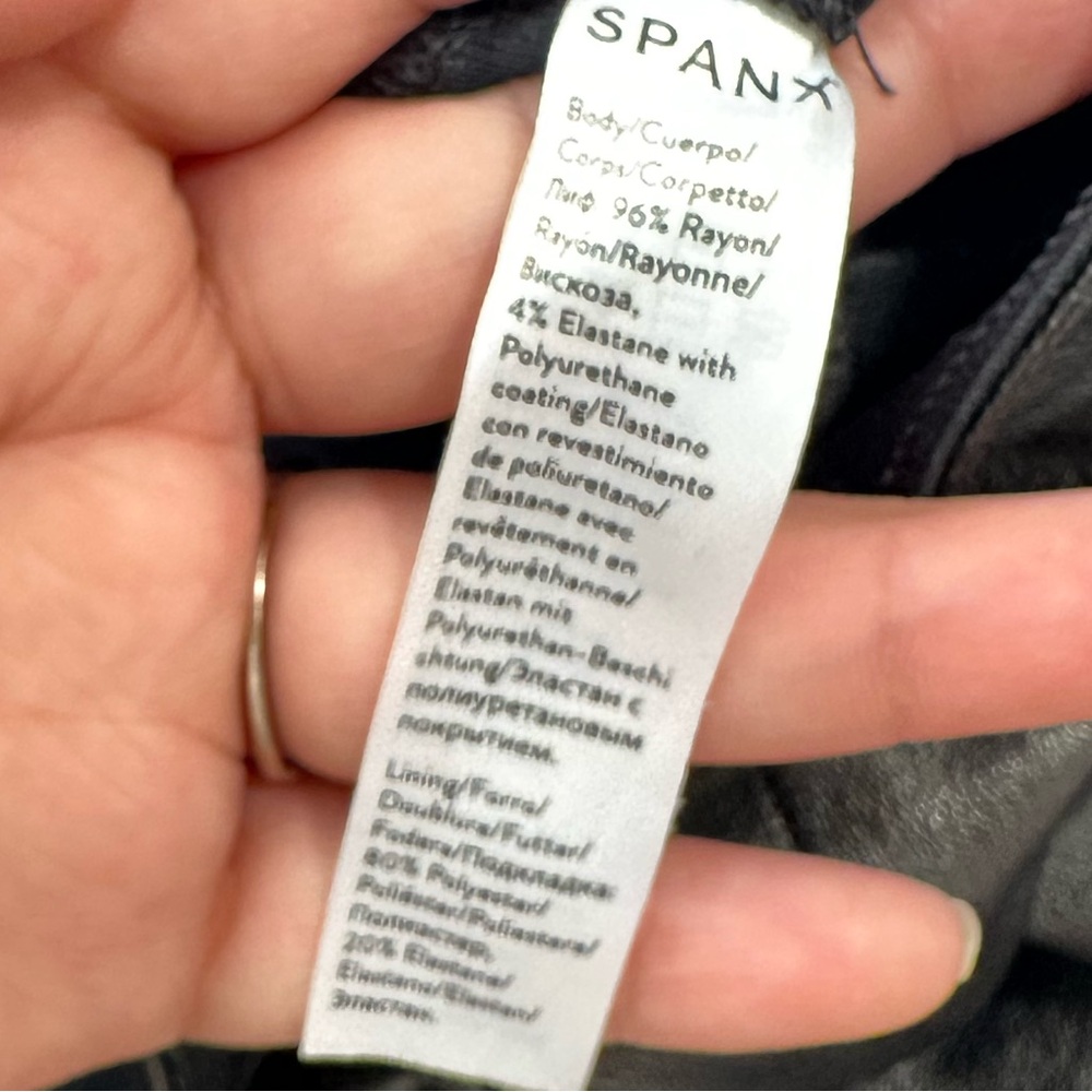 SPANX Faux Leather Like Ankle Skinny Sz S #A4 - Picture 5 of 5